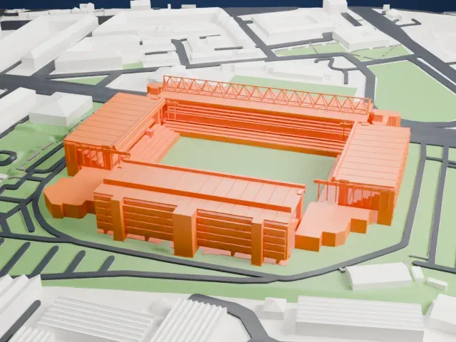 Ibrox Stadium model, North view
