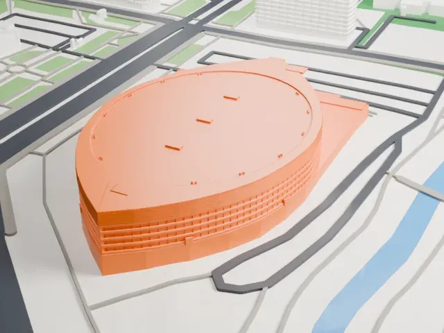 Ice Palace (Saint Petersburg) model, East view