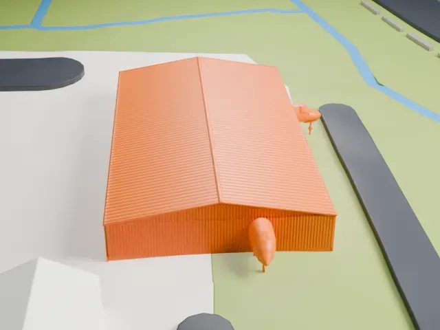 Icelandic Aviation Museum hangar model, North view