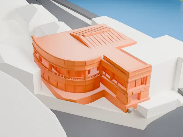 Ichigaya Station model, East view