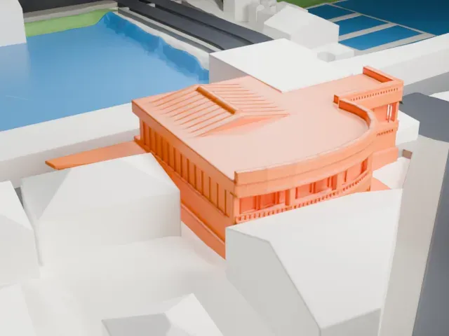 Ichigaya Station model, South view
