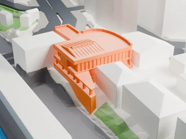 Ichigaya Station model, West view