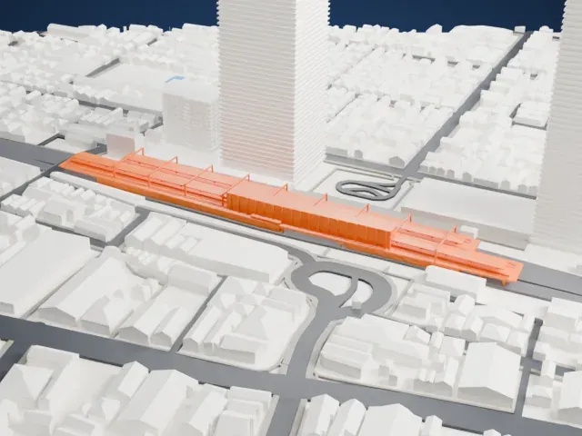 Ichikawa Station model, North view