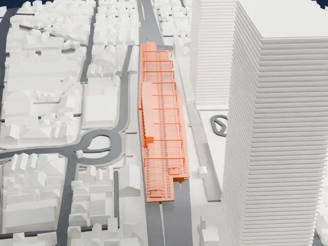Ichikawa Station model, West view