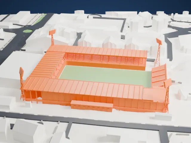 Idrottsparken (Norrköping) model, West view