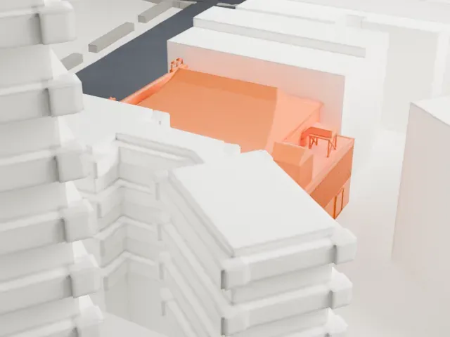 IFC Center model, North view
