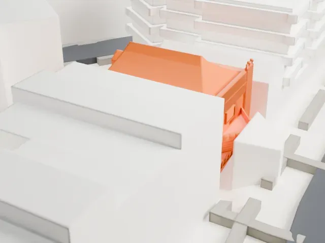 IFC Center model, South view