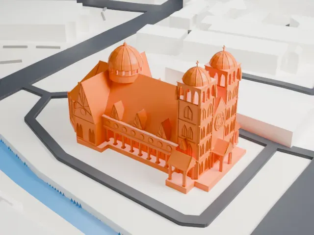 Immaculate Conception Cathedral, Apia model, East view
