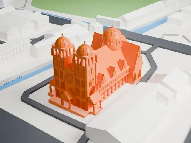 Immaculate Conception Cathedral, Apia model, North view