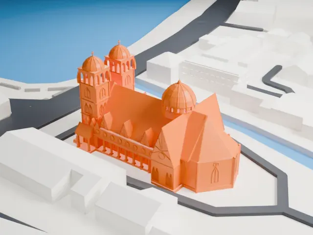 Immaculate Conception Cathedral, Apia model, West view