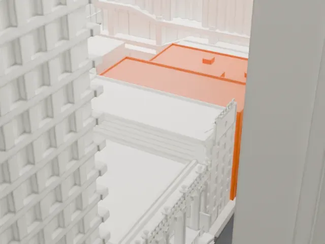 Imperial Theatre model, East view