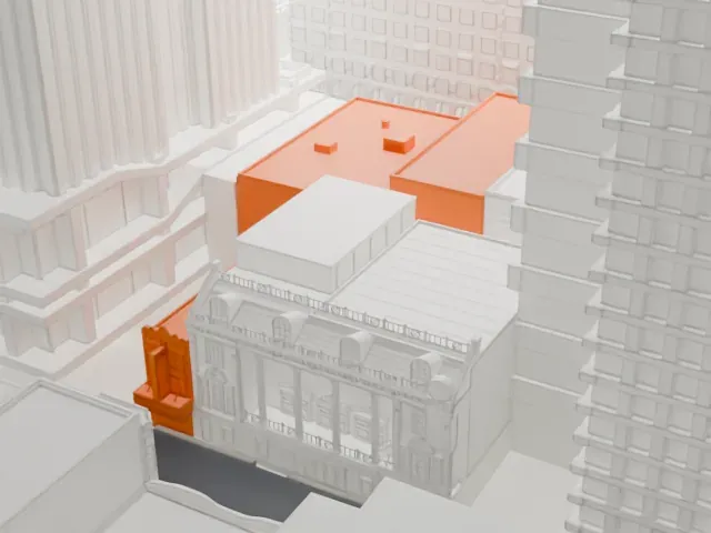 Imperial Theatre model, South view