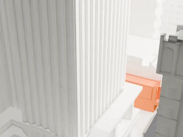 Imperial Theatre model, West view