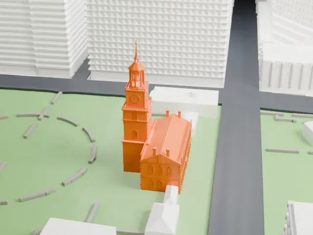 Independence Hall model, East view