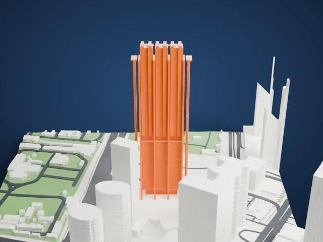 Index Tower model, North view