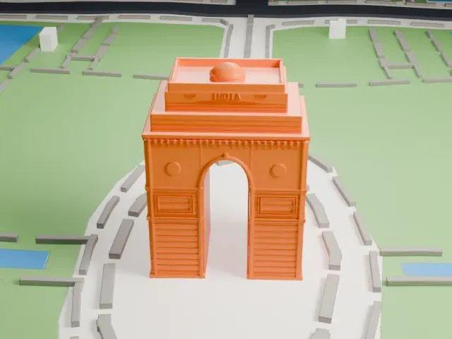India Gate model, East view