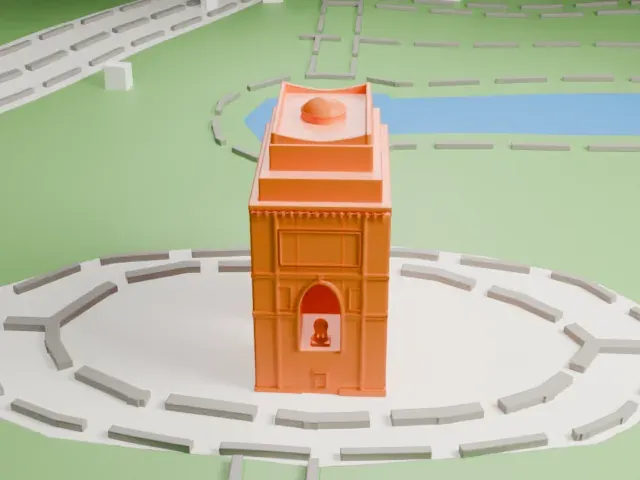 India Gate model, North view