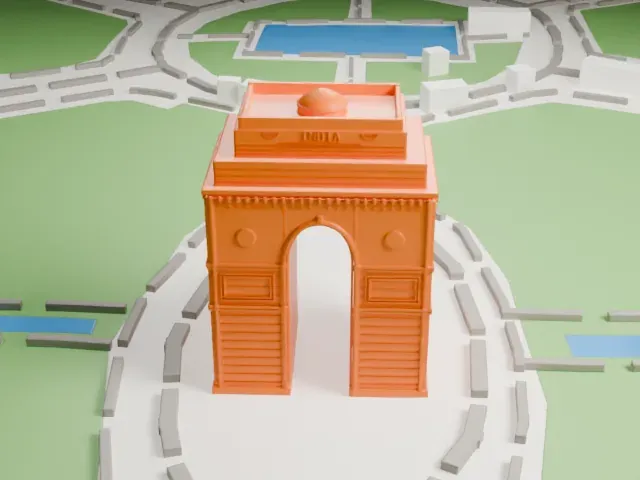India Gate model, West view