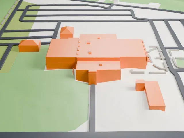 Indianapolis Motor Speedway Museum model, West view