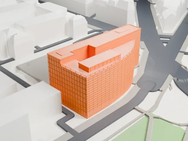 Institut du monde arabe model, East view