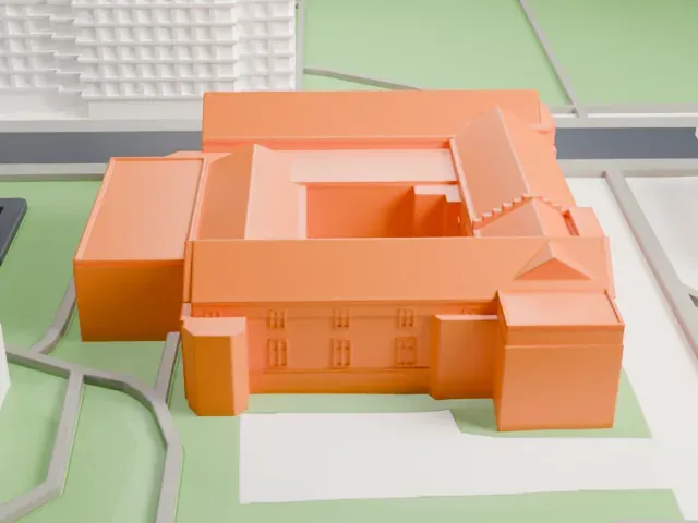 Institute for the Study of Ancient Cultures model, East view