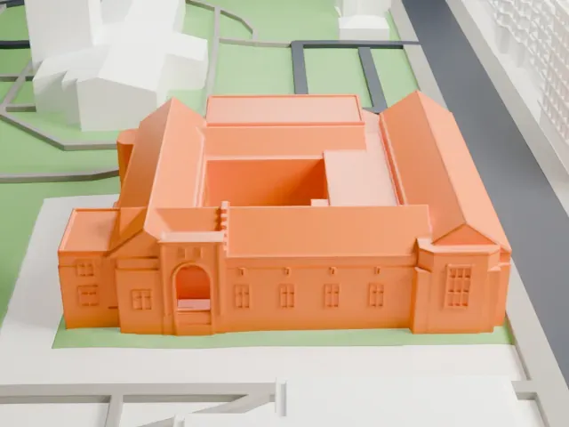 Institute for the Study of Ancient Cultures model, North view