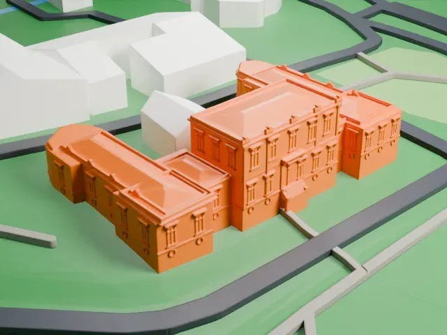 Instituto Butantan model, East view