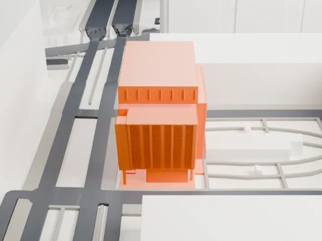 International Spy Museum model, South view