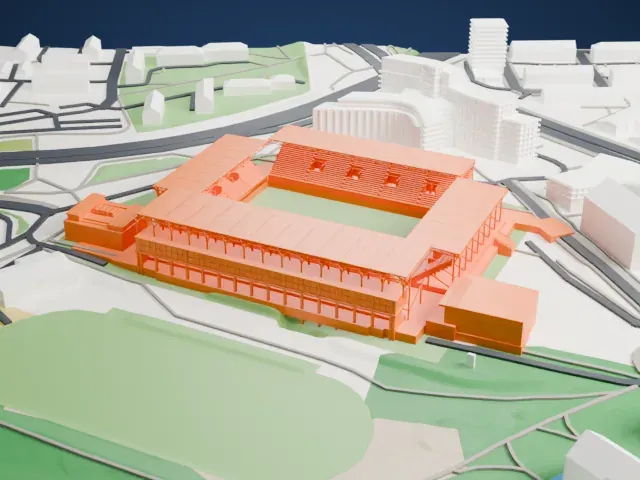 Intility Arena model, West view