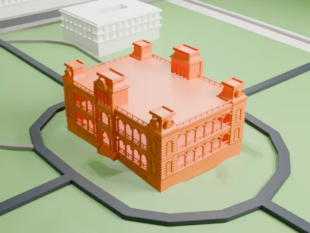 ʻIolani Palace model, South view