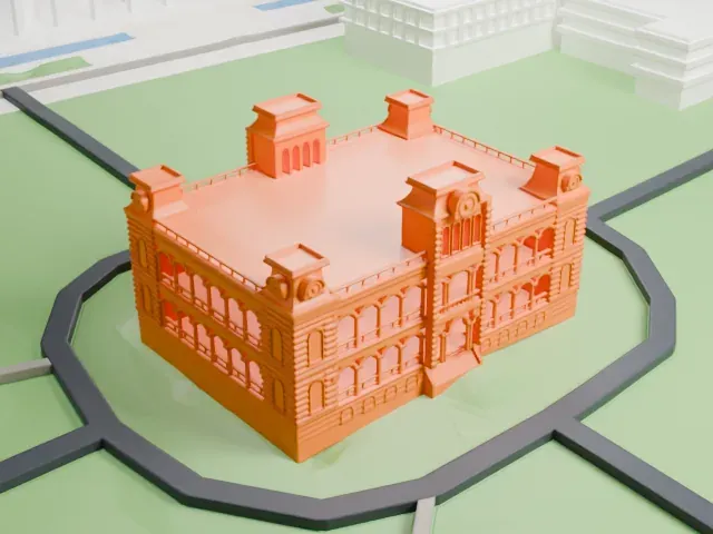 ʻIolani Palace model, West view