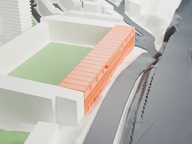 Ipurua Municipal Stadium model, West view