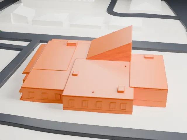 Islamic Center of Passaic County model, East view