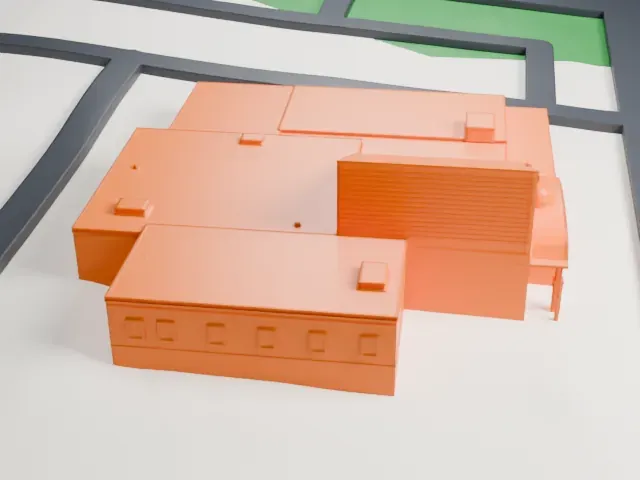 Islamic Center of Passaic County model, North view
