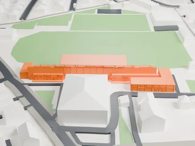 Ivan Laljak-Ivić Stadium model, East view