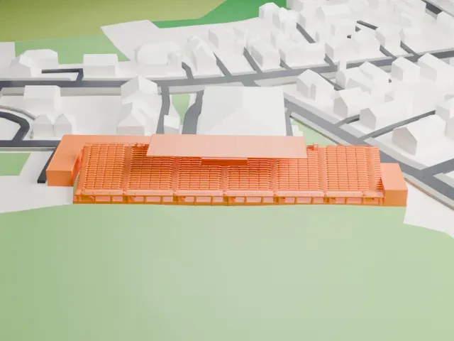 Ivan Laljak-Ivić Stadium model, West view