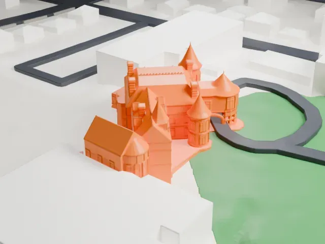 Iviswold model, West view