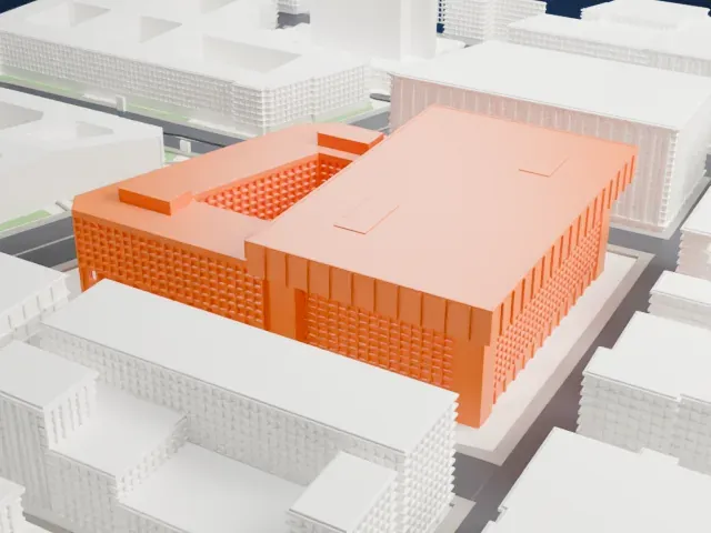 J. Edgar Hoover Building model, East view