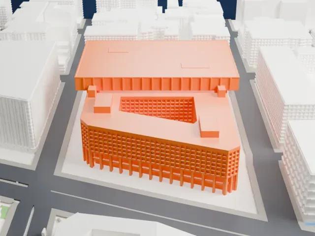 J. Edgar Hoover Building model, South view