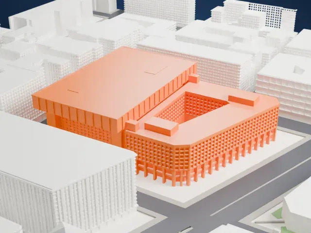 J. Edgar Hoover Building model, West view