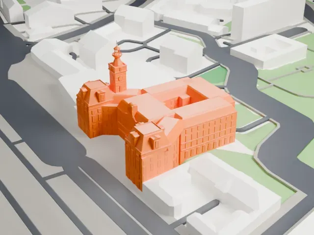 Jabłonowski Palace model, East view