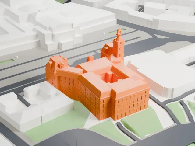 Jabłonowski Palace model, North view