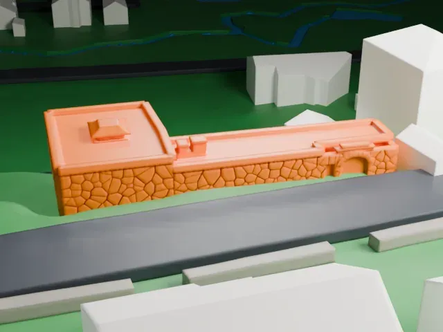 Jacques Marchais Museum of Tibetan Art model, North view
