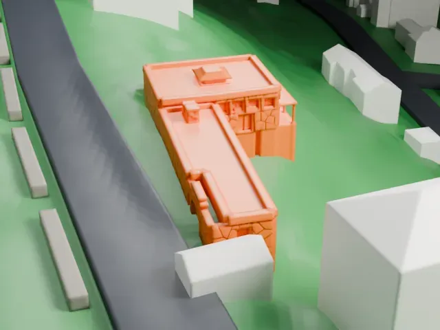Jacques Marchais Museum of Tibetan Art model, West view