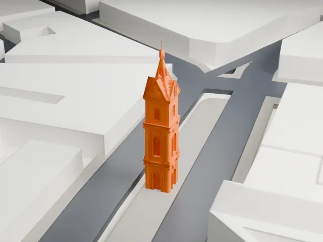 Jaffa Clock Tower model, North view