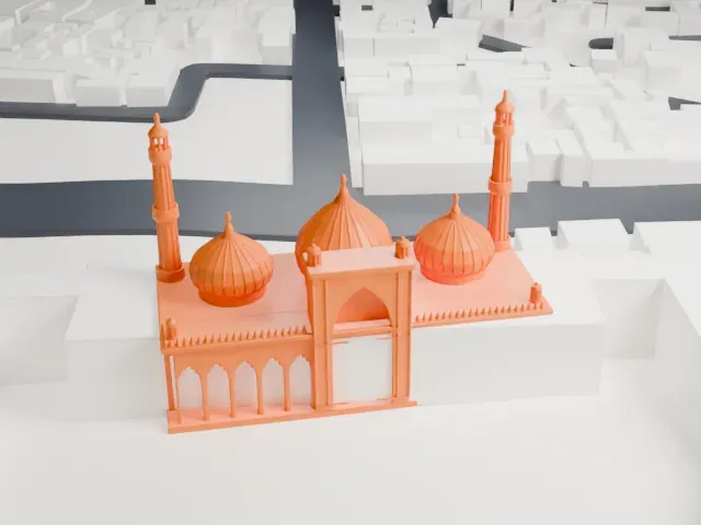Jama Masjid, Delhi model, East view