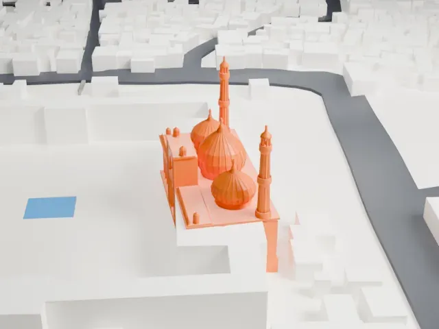 Jama Masjid, Delhi model, North view