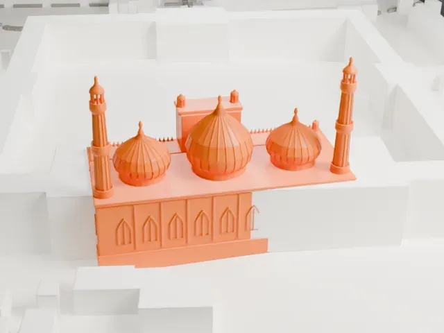 Jama Masjid, Delhi model, West view