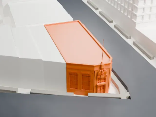 Jamaica Savings Bank Building, Sutphin Boulevard model, South view