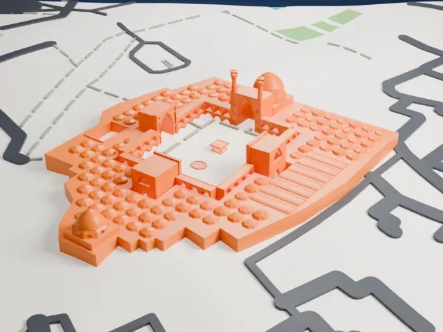 Jameh Mosque of Isfahan model, North view